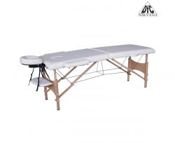 Массажный стол DFC NIRVANA Optima (дерев. ножки) кремовый (Cream)