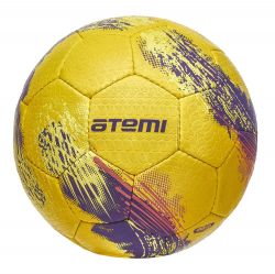 Мяч футбольный ATEMI GALAXY №5 (резина) желто-фиолетово-розовый