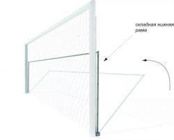 Складная оцинкованная нижняя рама для удержания сетки на земле SPORTWERK (SpW-SR-2Z) (для ворот арт. SpW-AG-560-3P)