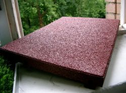 Резиновая плитка Regumond Sportplatten 50 мм (0,5х0,5 м) черный