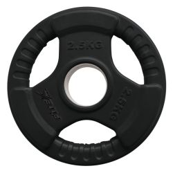 Диск олимпийский 2,5 кг обрезиненный черный с ручками V-SPORT LBH-2.5