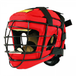 Шлем для единоборств ТИТАН-4, L (смесовая ткань) красный