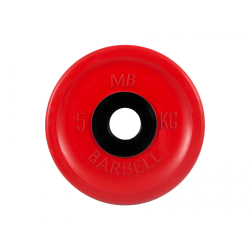 Диск обрезиненный евро-классик 5кг, d=51мм (красный) MB Barbell MB-PltCE-5