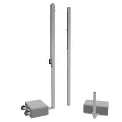 Стойки волейбольные универсальные алюминиевые 80х80 мм под противовесы SPORTWERK (SpW-AUS-6)