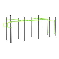 Воркаут (поручни, 2 турника, рукоход клас. 2 ур., 2 перекладины, перекладины верт.) ZAVODSPORTA W324