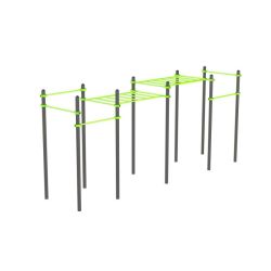 Воркаут (рукоход классический двухуровневый, 6 перекладин) ZAVODSPORTA W248