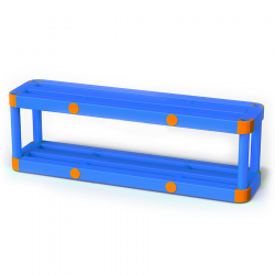 Полка навесная для инвентаря 1000х250х320 мм (ПВХ)