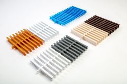 Решетка для переливных каналов (1 замок) цветная 35х295 мм