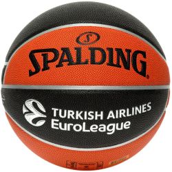 Мяч баскетбольный SPALDING TF-500 Excel Euroleague №7 (ПУ) коричнево-черный Мяч баскетбольный SPALDING TF-500 Excel Euroleague №7 (ПУ) коричнево-черный
