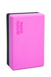Блок для йоги MADWAVE Yoga Block DUO 23х15х8 см (розовый)