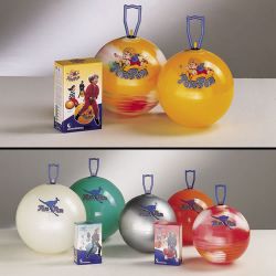 Мяч попрыгун с твердой ручкой 42 см