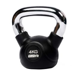 Гиря обрезиненная с хромированной ручкой PROFI-FIT 4 кг