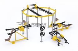 Уличная многофункциональная рама с интегрированными тренажерами FOREMAN FY-1902.6 Уличная многофункциональная рама с интегрированными тренажерами FOREMAN FY-1902.6