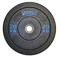 Диск бамперный черный 20 кг V-SPORT FTX-1037-20