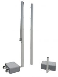 Стойки волейбольные универсальные алюминиевые 100х120 мм под противовесы SPORTWERK (SpW-AUS-8)