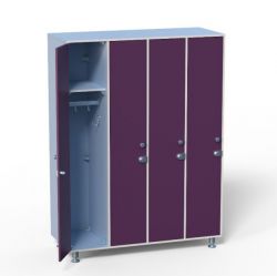 Шкаф для раздевалок HPL ТС 1-28 1200х500х1850 мм