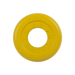 Диск обрезиненный 1,25кг, d=51мм (желтый) MB Barbell MB-PltC51-1.25