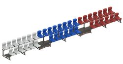 Трибуна сборно-разборная 2-х рядная на 40 мест СТ-242