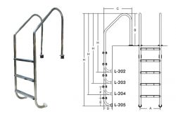 Лестница для бассейнов L (3 ступени)
