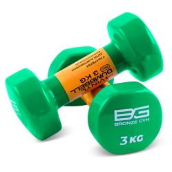 Гантели для аэробики виниловые BRONZE GYM BG-FA-VD 3 кг