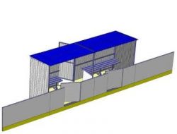 Бокс для штрафников и судей 4,9х1,5х2,6 м