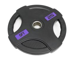 Диск олимпийский обрезиненный с двумя хватами Original FitTools FT-2HGP 25 кг