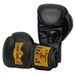 Перчатки боксерские ХУК (кожа) 10 унций черные