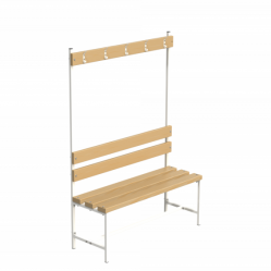 Скамейка с вешалкой для раздевалок (разборная) 1600 мм