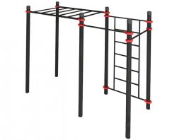 Комплекс Воркаут с рукоходом, шведской стенкой и двумя турниками 89 мм