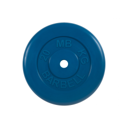 Диск обрезиненный 20кг, d=31мм (синий) MB Barbell MB-PltC31-20