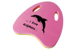 Доска для плавания 32,5х40х2,8 см розово/желтая