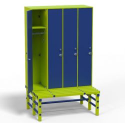 Шкаф для раздевалок HPL ТС 1-30 1200x500x1500 мм