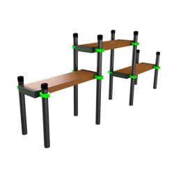 Воркаут Скамейка трехуровневая ZAVODSPORTA W225
