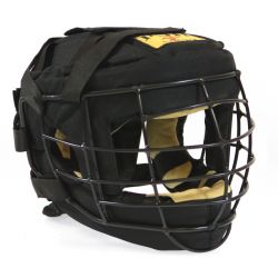 Шлем для единоборств ТИТАН-4, L (смесовая ткань) черный