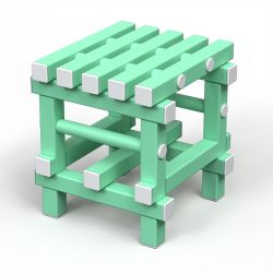 Табурет пластиковый 420х420х450 мм