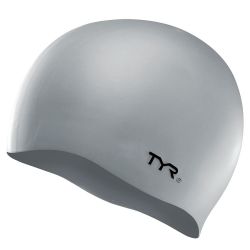 Шапочка для плавания TYR Wrinkle Free Silicone Cap (силикон) серый