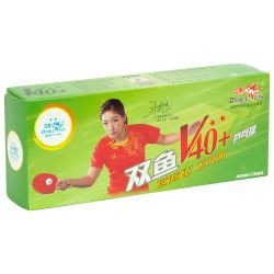 Мяч для настольного тенниса DOUBLE FISH 2** V40+2 (10 шт.)