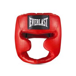 Шлем боксерский EVERLAST Martial Arts Leather Full Face (красный) S/M Шлем боксерский EVERLAST Martial Arts Leather Full Face (красный) S/M