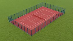 Площадка для большого тенниса 37х19 м (резиновая крошка)