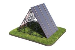 Элемент полосы препятствий Гора с канатами + сетка