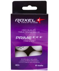Мяч для настольного тенниса ROXEL 3* Prime (6 шт.) белый