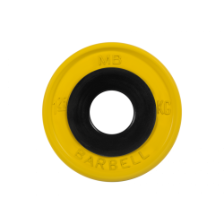 Диск обрезиненный евро-классик 1,25кг, d=51мм (желтый) MB Barbell MB-PltCE-1,25