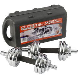 Гантели разборные York (хром) 15 кг Гантели разборные York (хром) 15 кг