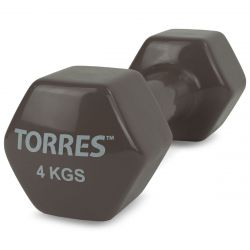 Гантель TORRES (в виниловой оболочке) 4 кг