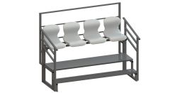 Трибуна однорядная на 4 места (с подъемом ряда) СТ-385