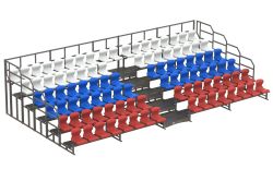 Трибуна сборно-разборная 6-ти рядная на 98 мест СТ-435 Трибуна сборно-разборная 6-ти рядная на 98 мест СТ-435