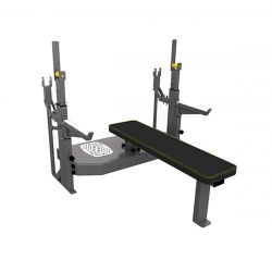 Скамья-стойка домкратная для жима лежа со страховочными упорами DHZ A3146