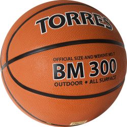 Мяч баскетбольный TORRES BM300 №7 (резина) Мяч баскетбольный TORRES BM300 №7 (резина)