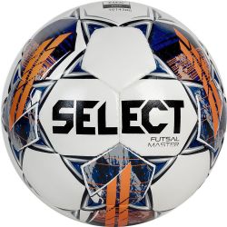 Мяч футзальный SELECT Futsal Master Grain V22 №4 (ПУ) бело-сине-оранжевый Мяч футзальный SELECT Futsal Master Grain V22 №4 (ПУ) бело-сине-оранжевый