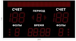 Табло для баскетбола 2200x1150 мм R 0.5 Кд